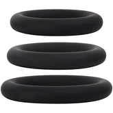 Unleash Desire - Adam & Eve Black Penis Ring Trio Cock Ring Sets